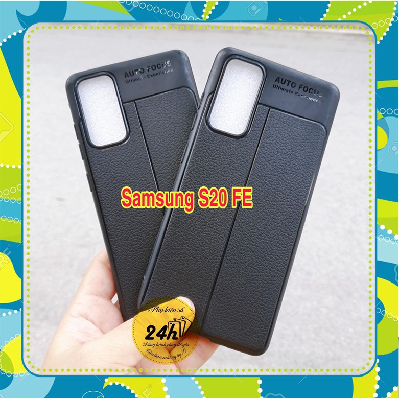 Ốp Samsung S20 FE dẻo giả da autofocus chống bám vân tay - phukienso24h
