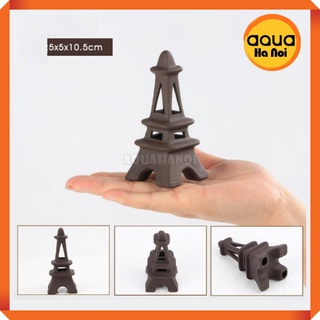 Đồ chơi tép cảnh bằng gốm - Tháp Eiffel - 510.5 cm - Trang trí hồ cá tép cảnh, giúp tép trú ẩn xả stress