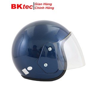 Mũ bảo hiểm 3 phần 4 đầu có kính chính hãng bktec nón bảo hiểm cao cấp Bk19-xanh