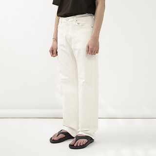 Owl brand® basic wide jeans - quần jeans nam dài ống rộng / trắng - owl150422