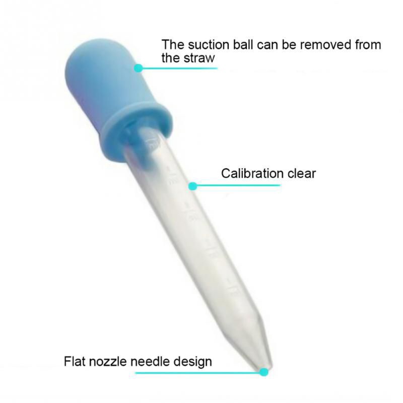 OMG* 8 Pcs Baby Dropper Medicine Feeder Silicone Pipette Liquid Food Dropper 5ML