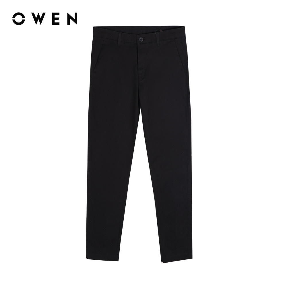 OWEN - Quần khaki Slim Fit Đen - QKSL221141