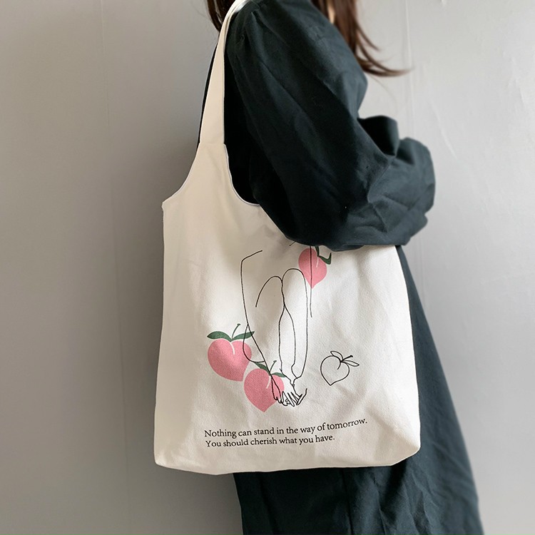 Tổng hợp mẫu túi vải canvas tote thời trang ulzzang hàn quốc