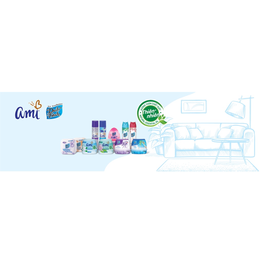 Tinh Dầu Thơm Khử Mùi Daily Fresh Cam 440ml Hình quả trứng đáng yêu trang trí làm thơm mát không gian/xe ô tô