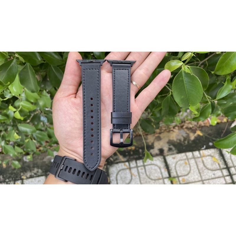Dây da hybird cao cấp 40mm 44mm 38mm 42mm cho đồng hồ Apple Watch IWatch Series 5 4 3 2 1