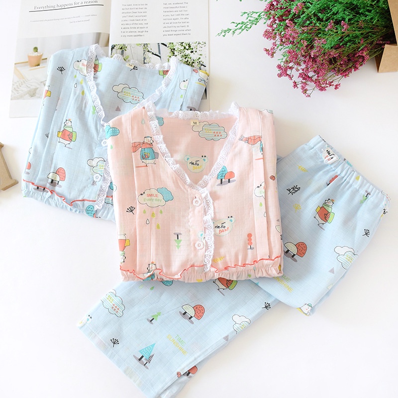 Bộ đồ mặc bầu và sau sinh đũi sợi tre cao cấp - mẫu hello baby