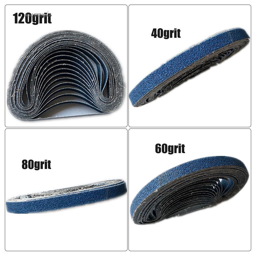 Sanding Belts Blue Sander Polishing Supplies Zirconium corundum File 40/60/80/120 Grit Woodworking Metal Workshop