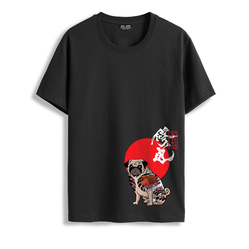 Big size- Áo thun unisex thời trang in hình chó xăm mình siêu hot 50-140kg