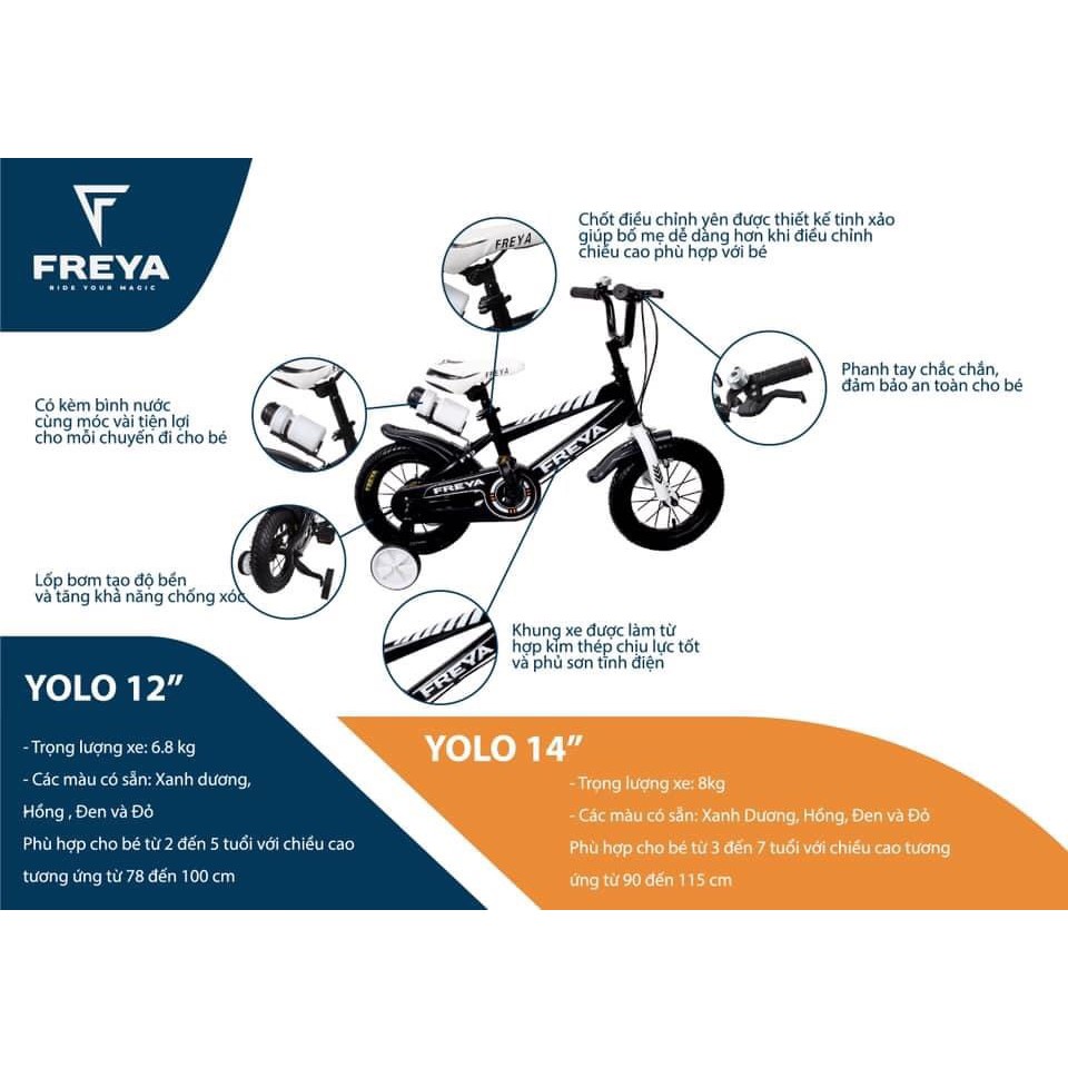 Xe đạp trẻ em Yolo 1990 - 12inch