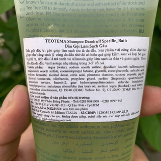Dầu gội hạn chế gàu Teotema Dandruff Specific Bath