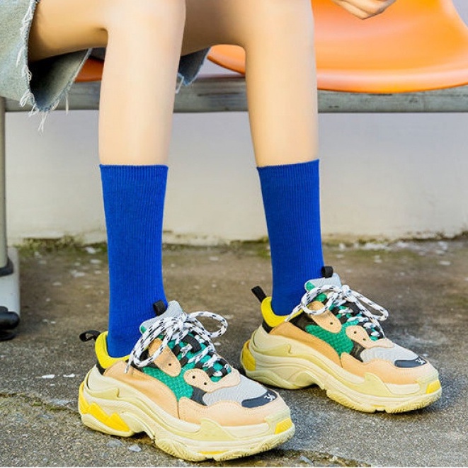 Tất Vớ Ống Cao Cổ Nhiều Màu Unisex Thấm Hút Mồ Hôi