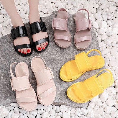 Sandal nhựa dẻo quai ngang đi mưa thời trang '