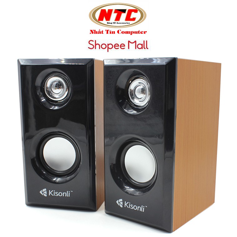 Loa vi tính 2.0 Kisonli T-001 huyền thoại loa giả gỗ