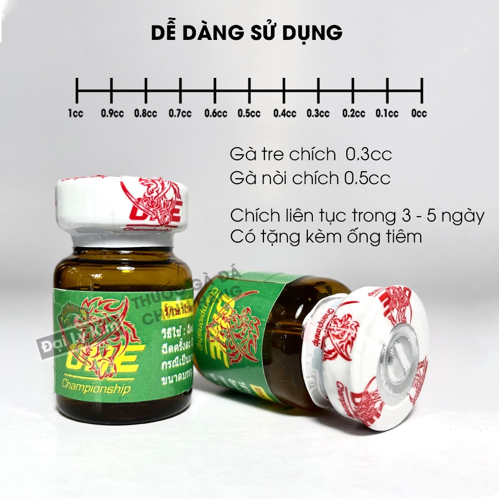 Sản phẩm cho gà té gió One Xanh, chai 5ml, nhập khẩu Thái Lan chính hãng