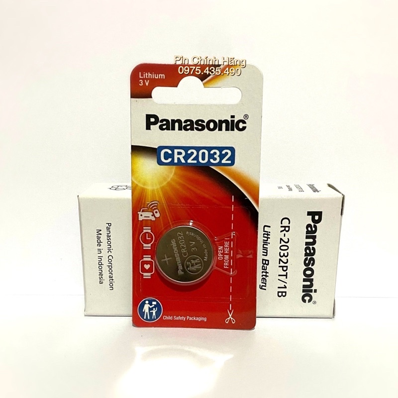 Pin CR2032 Panasonic Lithium 3V Cao Cấp Vỉ 1 Viên