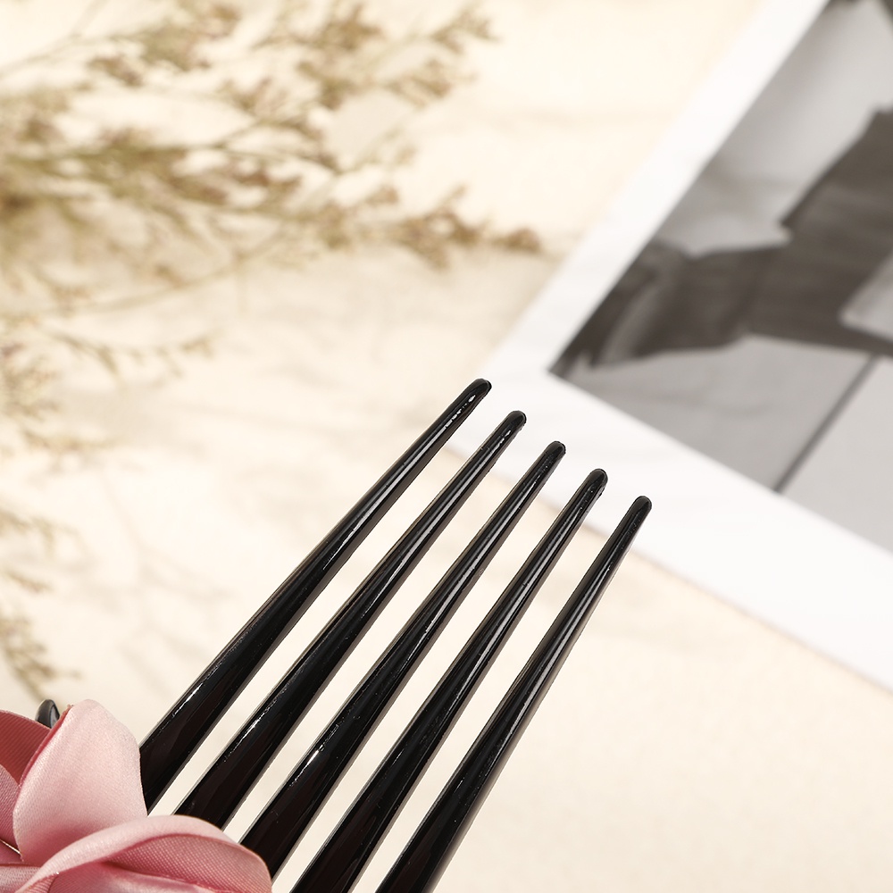 Lược cài tóc Haimeikang thiết kế hình hoa bằng vải có năm răng cài