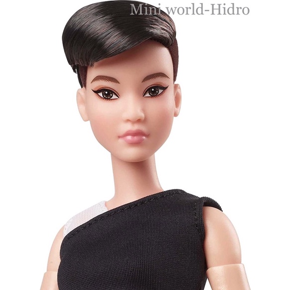 Head búp bê Barbie Looks 2021 chính hãng mới, chân đế, Set váy đồ giày Barbie