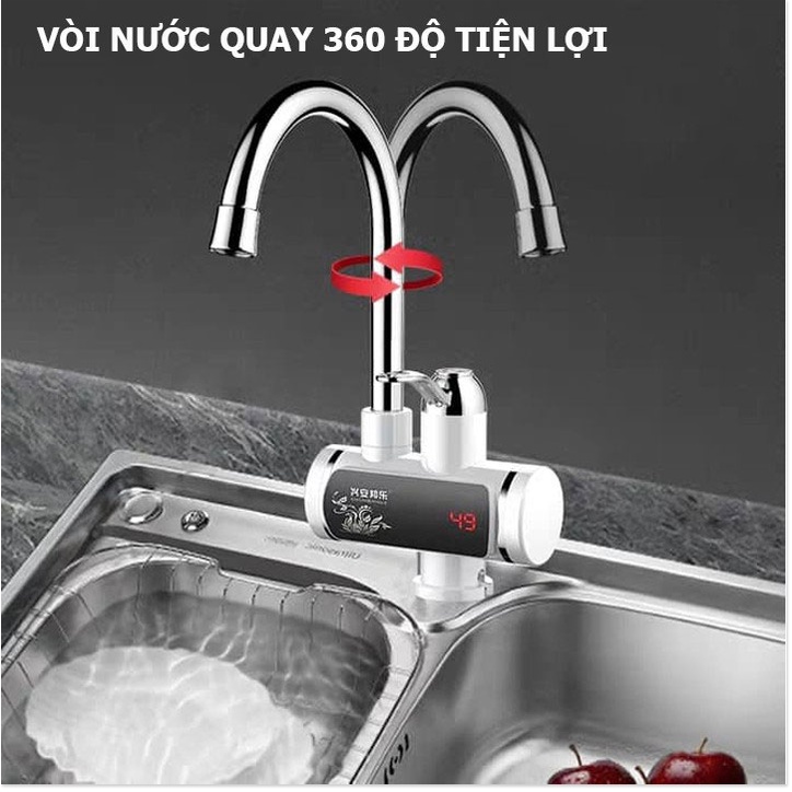 Máy Làm Nước Nóng Trực Tiếp Tại VòiChống giậtlàm nóng trực tiếp tại vòi, tiết kiệm điện và nước, có Rơ-le chống giật