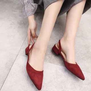 Giày cao gót nữ mũi nhọn quai đeo mắt cá chân