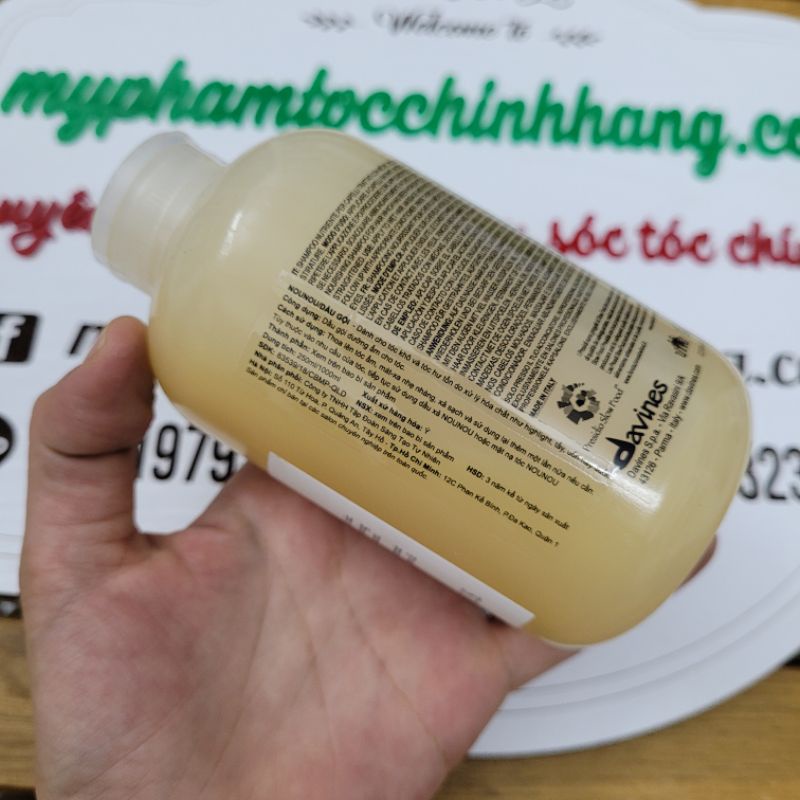 DẦU GỘI XẢ PHỤC HỒI HƯ TỔN CHO TÓC LÀM HÓA CHẤT DAVINES NOUNOU 250ML