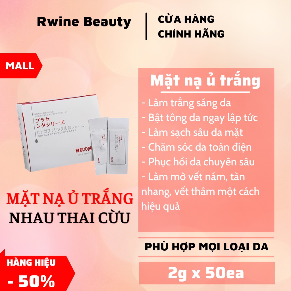 Mặt nạ Ủ trắng nhau thai chính hãng - 1 miếng