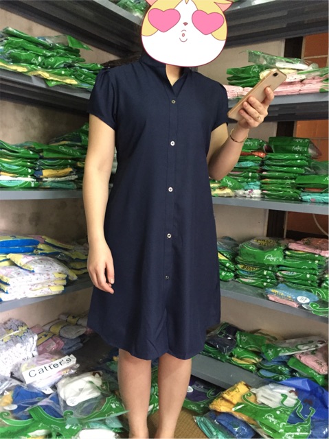 Đầm bầu công sở dáng suông
