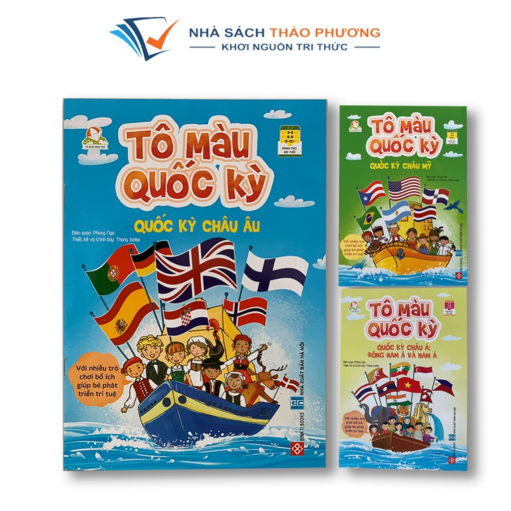 Sách - Tô màu quốc kỳ (Bộ 3 cuốn)