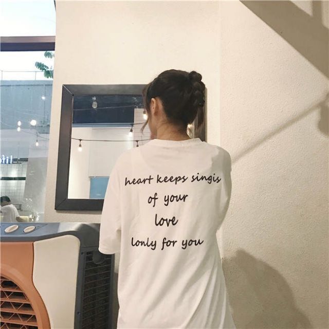 Áo thun free size tay lỡ in Little Thing 🤗