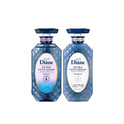 Bộ Đôi Gội Xả Ngăn ngừa tóc lão hóa Moist Diane Extra Night Repair 450mlx2