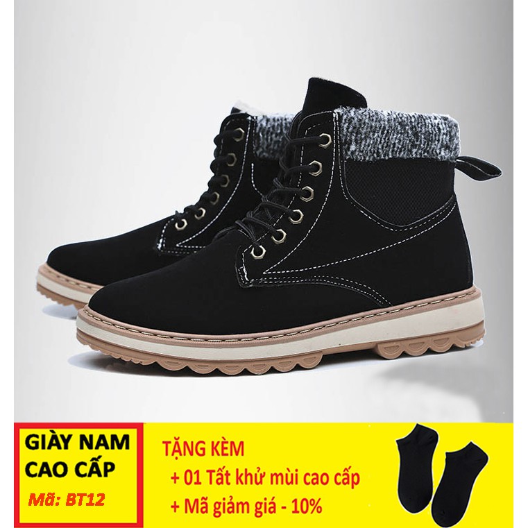 Giày Boot Nam 💖FREESHIP💖 Giày Cổ Cao Ôm Chân, Kiểu Dáng Thời Trang