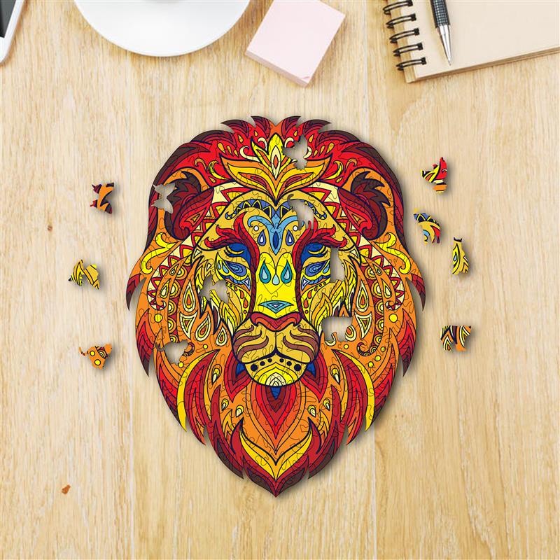 Bộ xếp hình gỗ đồ chơi Thegioipuzzle ghép hình puzzle con vật- Con Sư Tử