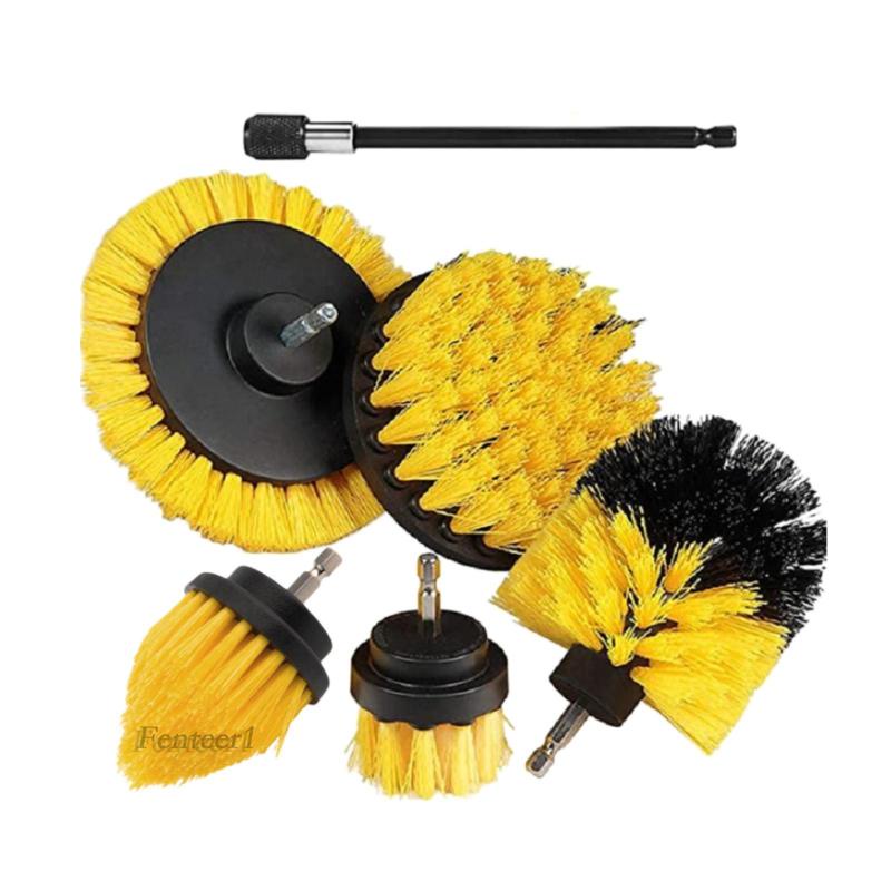 Set 6 Đầu Cọ Vệ Sinh Nhà Cửa Gắn Máy Khoan Tiện Lợi Fenteer1