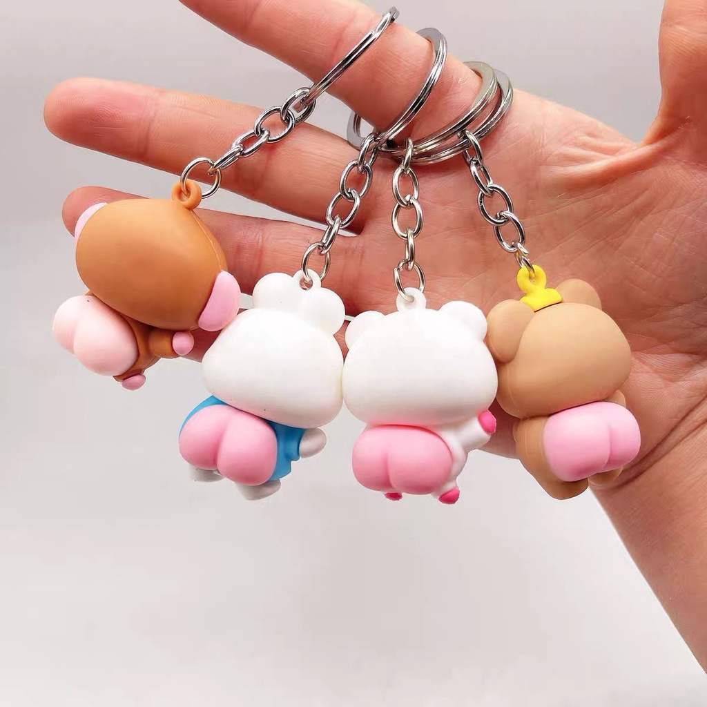 [ Sỉ ] Móc khoá hoạt hình  _ kèm mông to siêu cute treo balo _ móc khoá