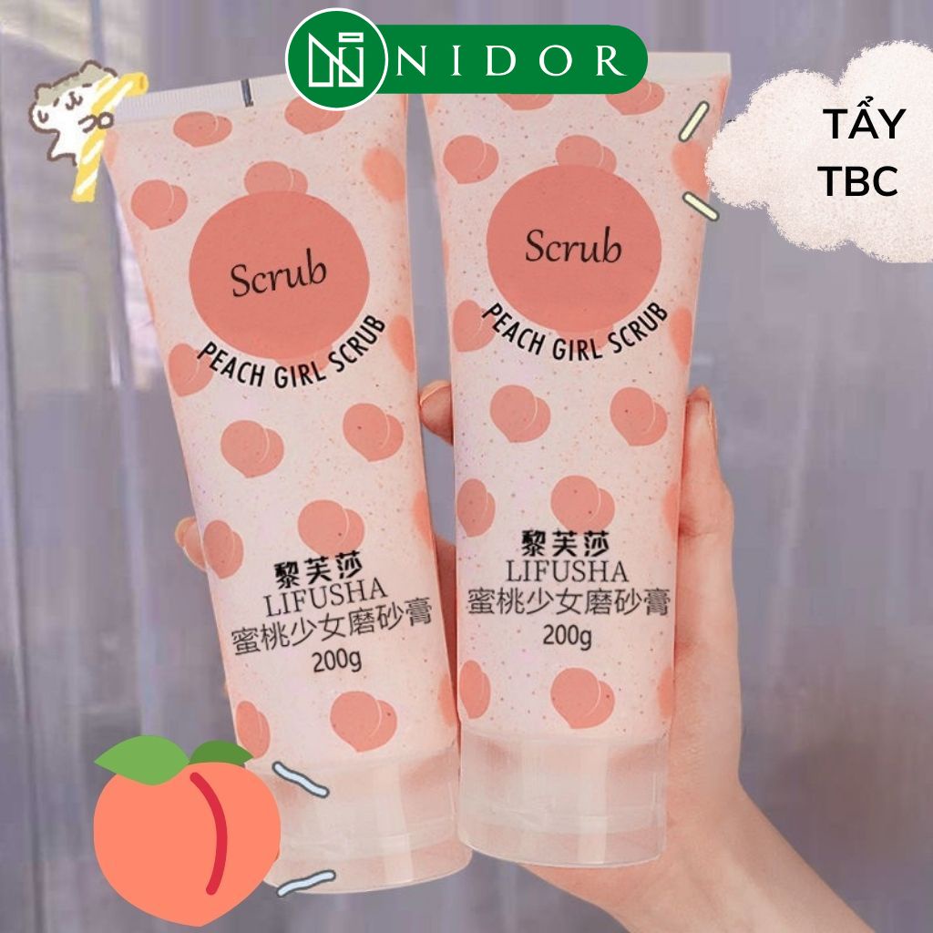 Tuýp 200g Kem Tẩy Tế Bào Chết Đào LIFUSHA - Nội Địa Trung