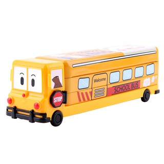Hộp Bút Sắt Hình Xe Bus B662 - Vàng