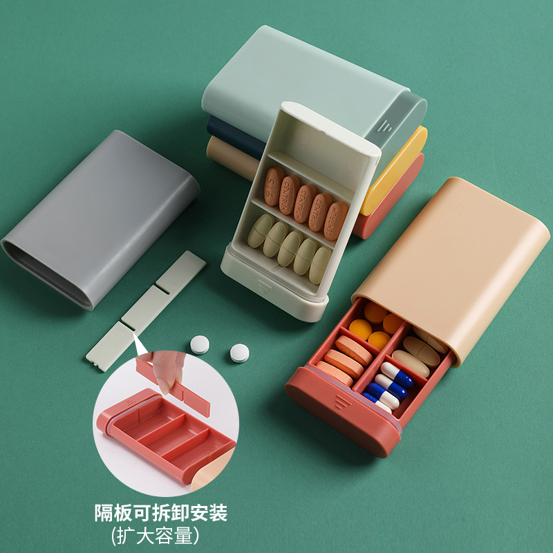 Hộp đựng thuốc uống hàng tuần mini tiện lợi cho du lịch