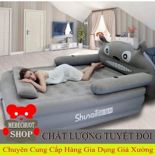 Giường hơi hình thú, đệm hơi hình thú 3 tầng cao cấp tặng kèm bơm điện .