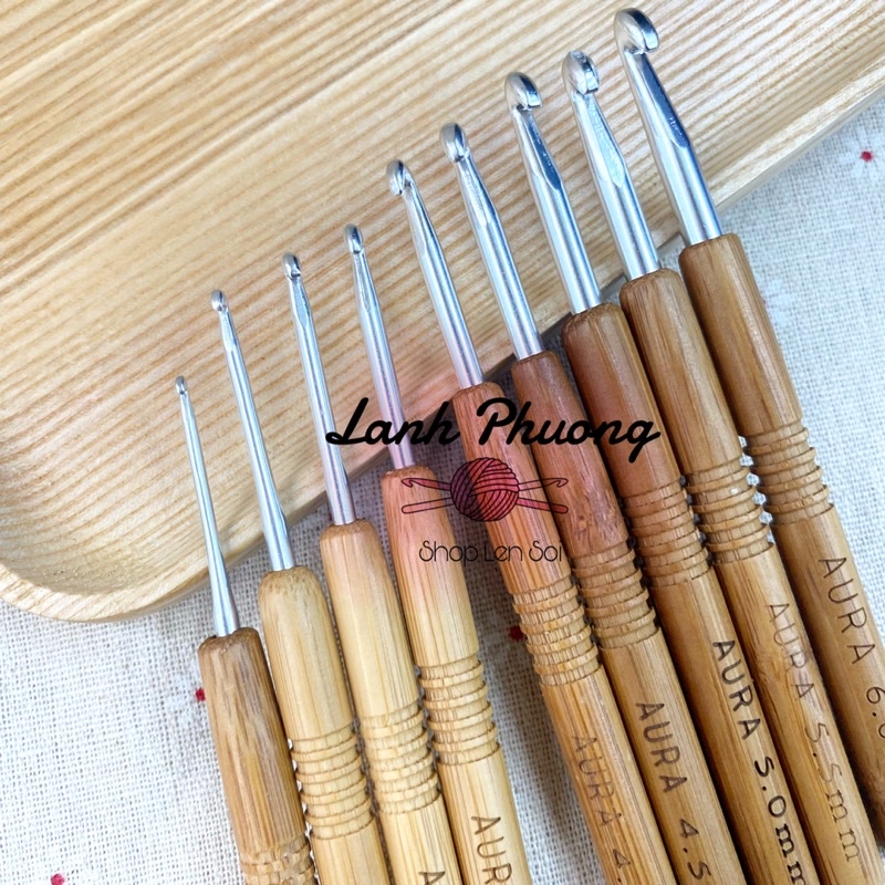 Kim Móc Cán Tròn Bằng Gỗ Nhiều Size Vintage