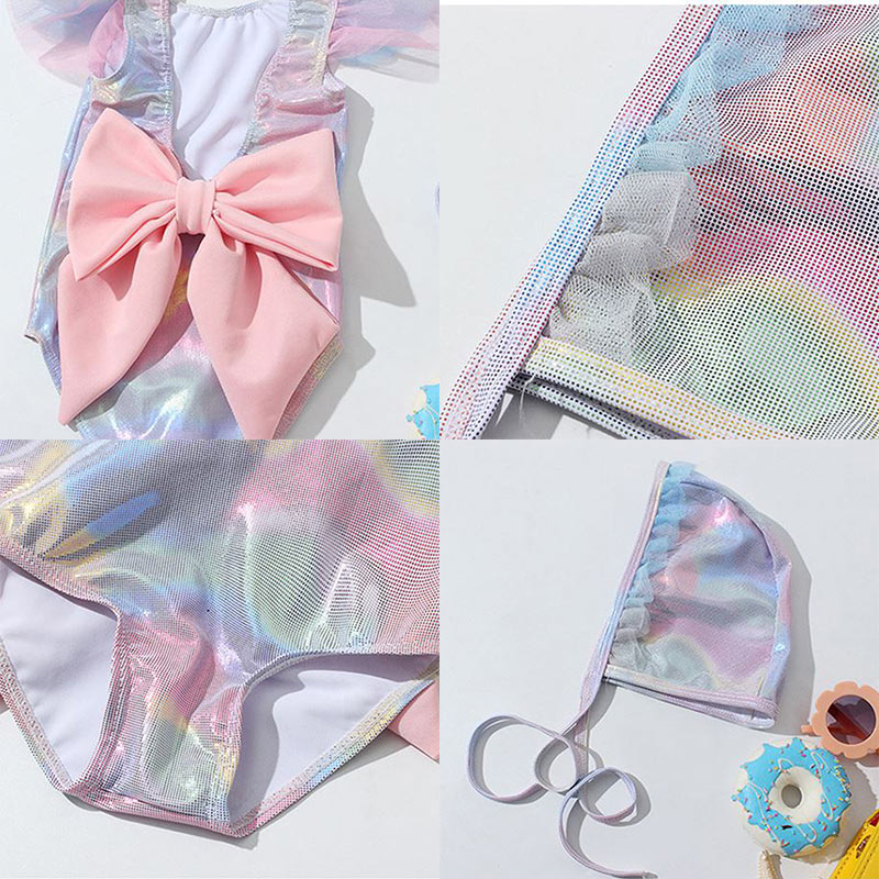 Đồ bơi một mảnh thắt nơ lưng cho bé gái