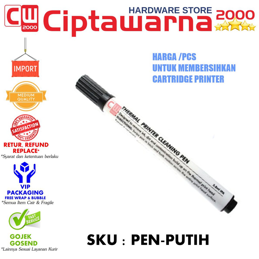 Bút Làm Sạch Mực Máy In Màu Trắng