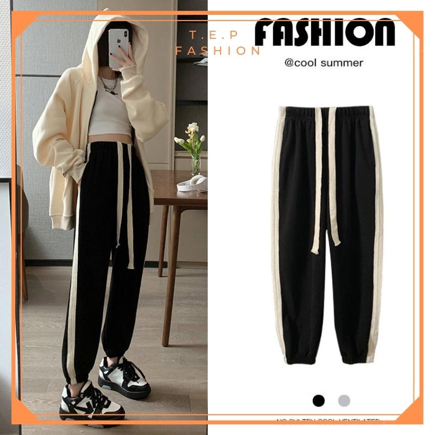 [MẪU MỚI] Quần Jogger Nữ Viền Trắng Dây Bản To Tep Fashion - JG001