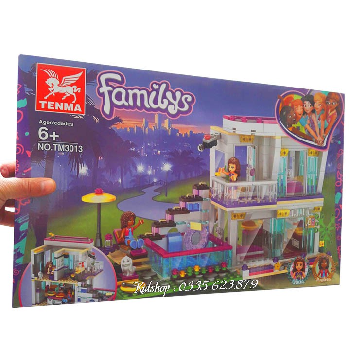 Bộ Lego Xếp Hình Friends 10498/3013 Siêu Biệt Thự Siêu Cao Cấp Của Ngôi Sao Olicia 🦀 Lego Lắp Ráp Đồ Chơi Cho Bé Gái