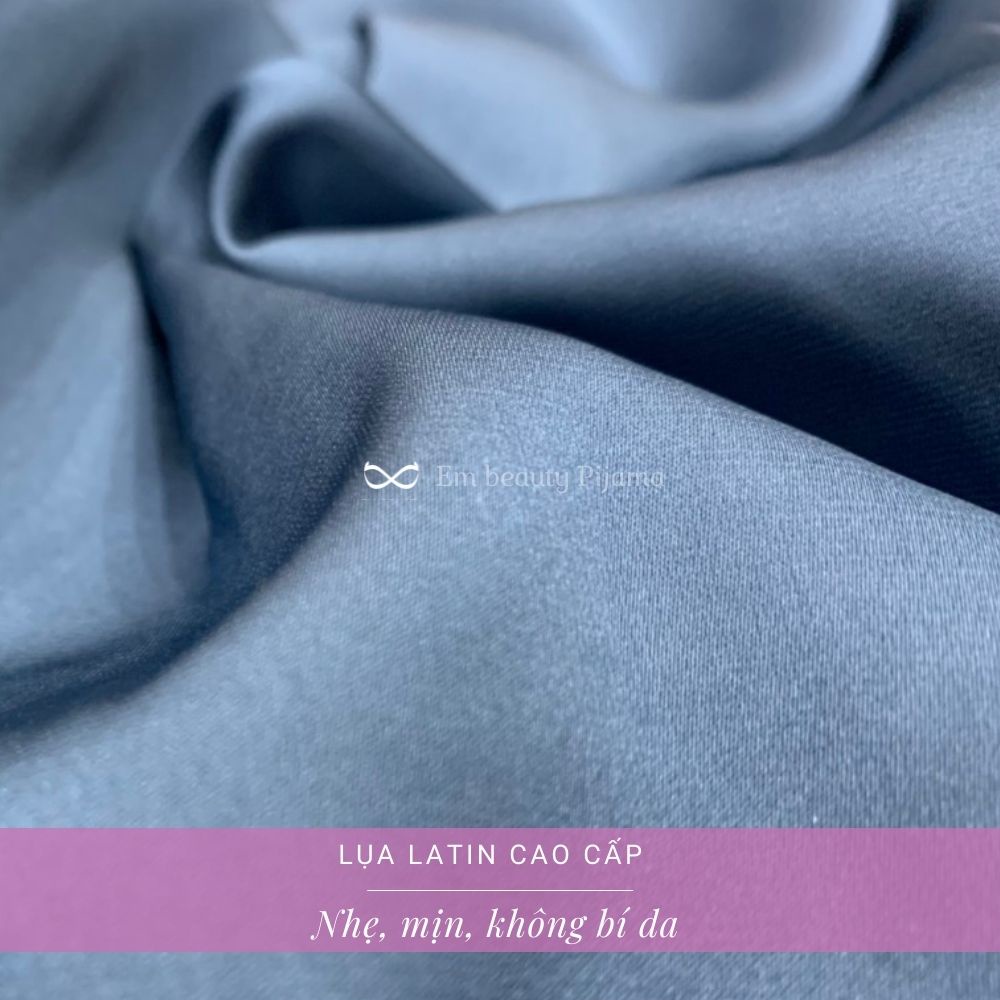 Pijama lụa EMBEAUTY đồ ngủ nữ, bộ mặc nhà dài tay, latin trơn, tiểu thư, sau sinh FREESHIP TẶNG QUÀ_EM12 | BigBuy360 - bigbuy360.vn