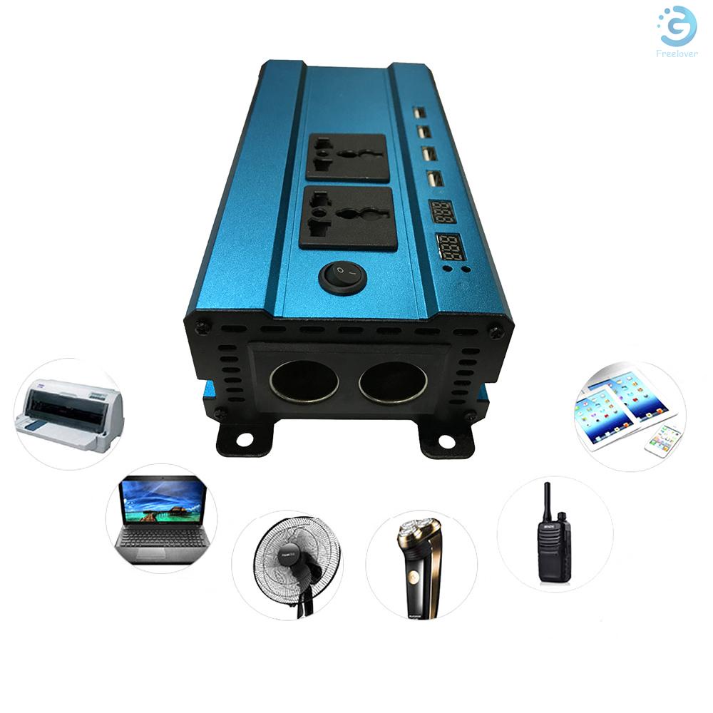 FL 2000W Car Power Inverter Solar Power Inverter DC 12V to AC 220V Modified Sine Wave Converter with Four USB Interface