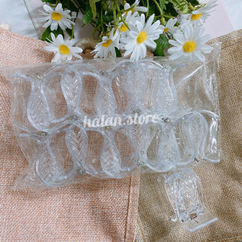 Vỉ kẹp càng cua 5 răng, 3 răng nhựa nhám,bóng