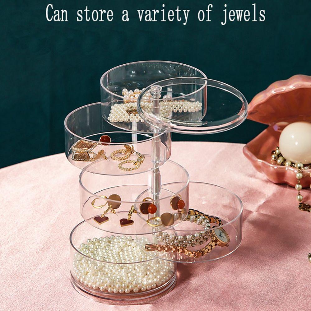Hộp Đựng Trang Sức Nhiều Ngăn Đa Năng Có Thể Xoay Được