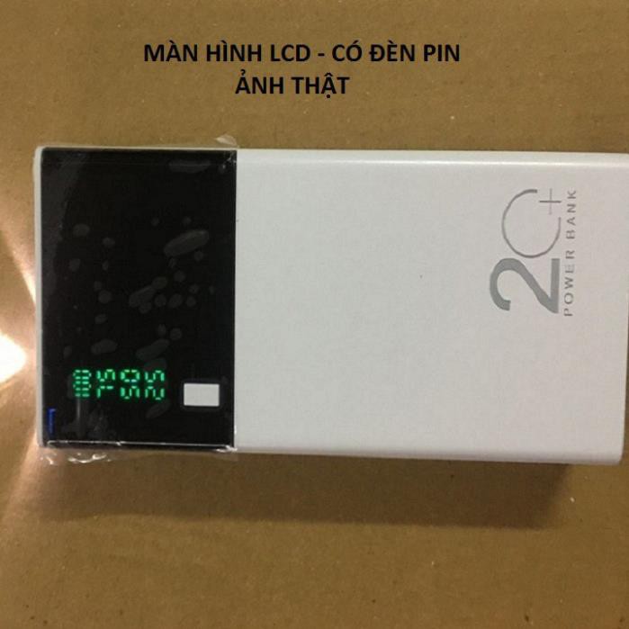 Pin Sạc Dự Phòng, Dung Lượng 30000mAh Màn LED có đèn Pin