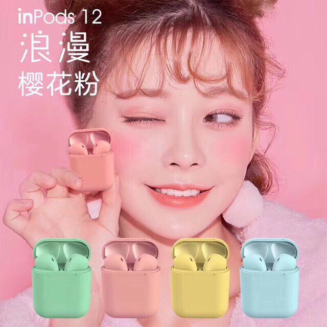 Tai Nghe Bluetooth Không Dây Inpods i12 TWS Combo Vỏ ốp lưng Case Airpod Airpods Pro 1 2 Iphone | WebRaoVat - webraovat.net.vn