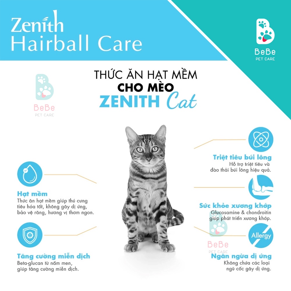[1.2Kg] Hạt Mềm Zenith Hairball Care Cho Mèo Mọi Lứa Tuổi
