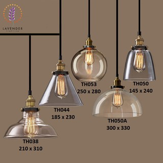 Đèn Thả Chao Thủy Tinh Trắng E27 185mm x 230mm